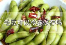 毛豆可以冷冻保存吗