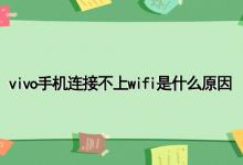 vivo手机连接不上wifi是什么原因