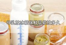 母乳放冰箱保鲜层能放多久