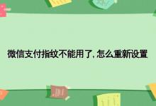 微信支付指纹不能用了,怎么重新设置