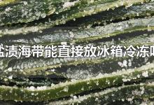 盐渍海带能直接放冰箱冷冻吗