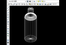 cad旋转网格怎么快速画三维立体的瓶子线条图?