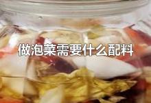 做泡菜需要什么配料