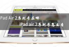 iPad Air 2序列号在哪里？iPad air2序列号查看方法图文介绍