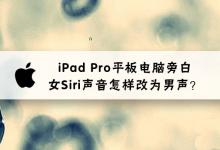 iPad Pro平板电脑旁白女Siri怎么变男Siri?