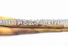 新鲜竹笋怎么冰箱保存技巧