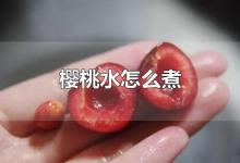 樱桃水怎么煮