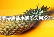 菠萝要用盐水泡多久用冷开水