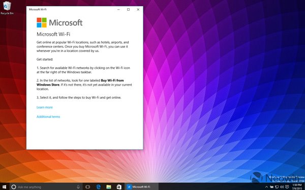 Win10 Build 10166桌面版高清图赏：微软WiFi亮相