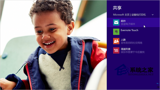 Win8.1系统下通过超级按钮便捷的共享文件、照片和信息