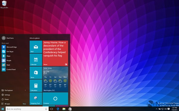 Win10 Build 10166桌面版高清图赏：微软WiFi亮相