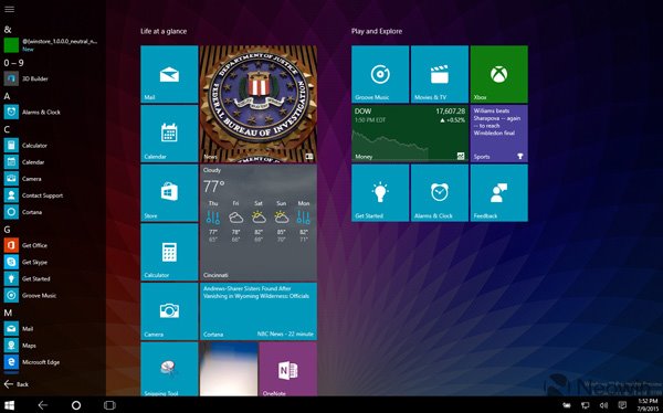 Win10 Build 10166桌面版高清图赏：微软WiFi亮相