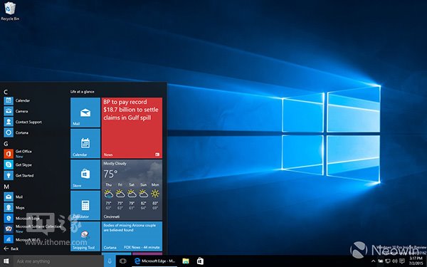 Win10预览版10162图赏：目前最流畅版本