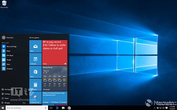 Win10预览版10162图赏：目前最流畅版本
